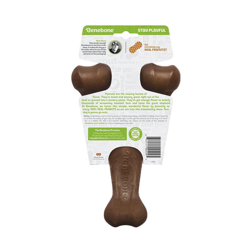 Benebone Wishbone Dog Chew Toy Peanut Butter Large