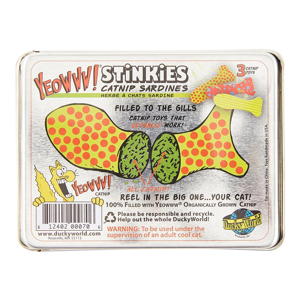 Yeowww! Stinkies Sardines Catnip Cat Toy Assorted 3 Count 3-in