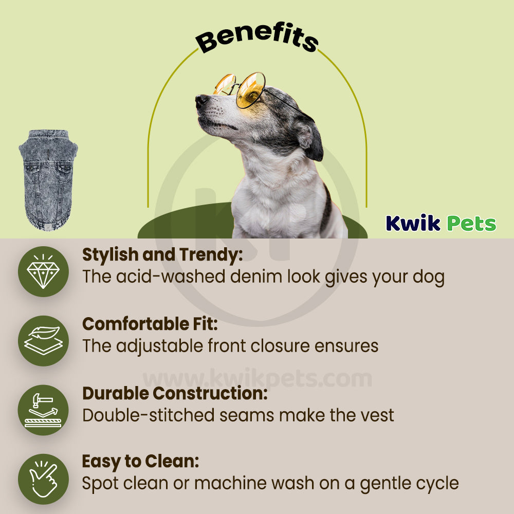 Canada Pooch Dog Denim Vest Blue 16