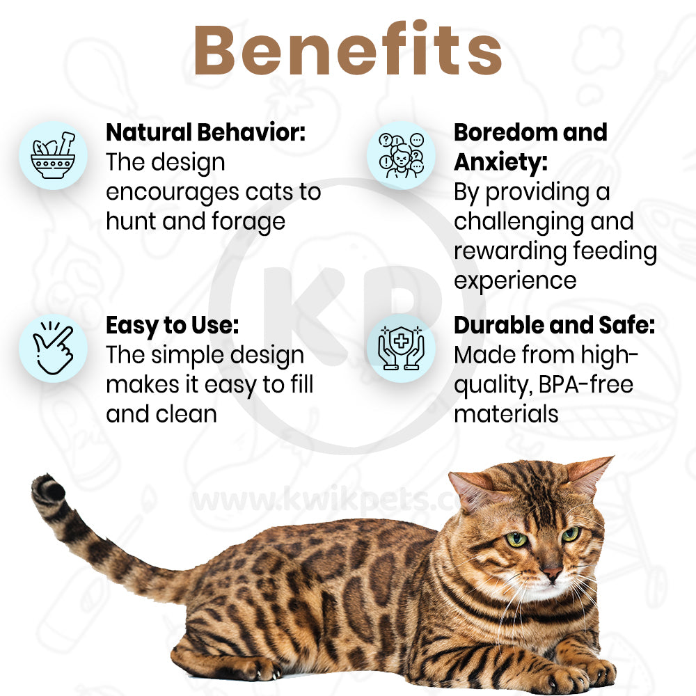 Doc & Phoebe's Indoor Hunting Interactive Cat Feeder Toy Blue & Gray 3 Count