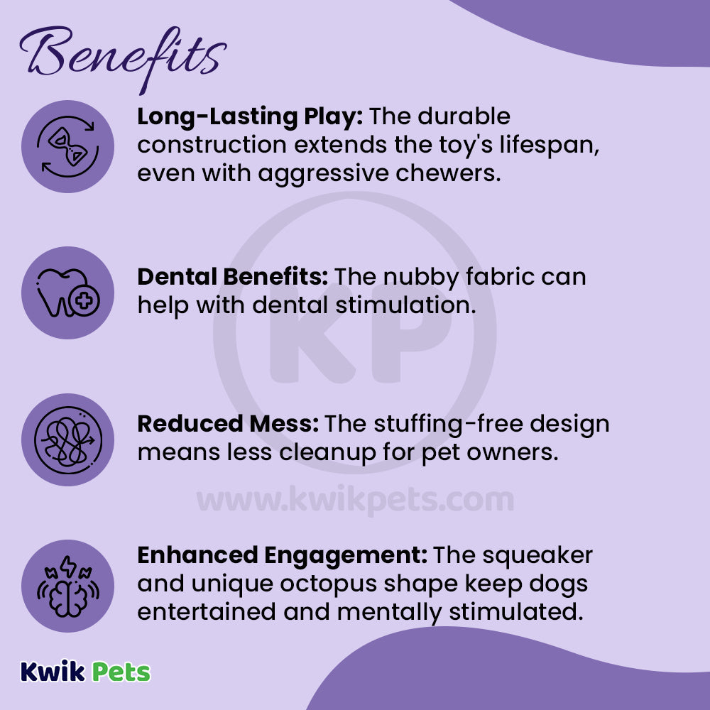 Skinneeez Extreme Dog Toy Octopus Assorted 16-in