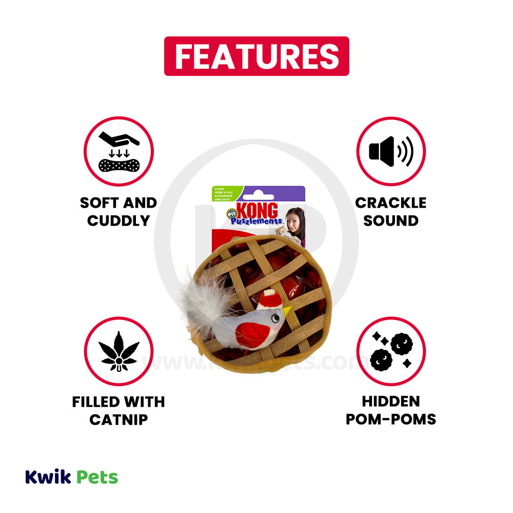 KONG Holiday Puzzlements Pie Cat Toy One Size