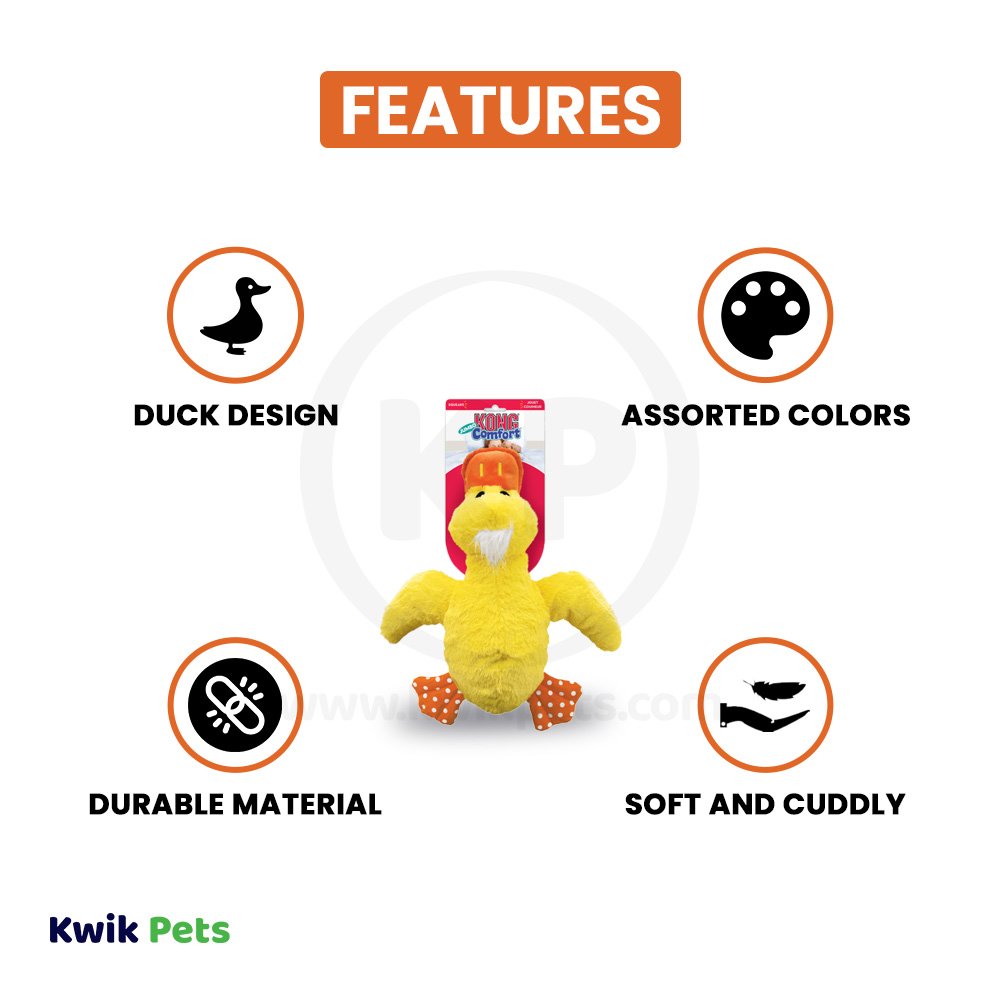 KONG Comfort Duck Jumbo Dog Toy Assorted XL