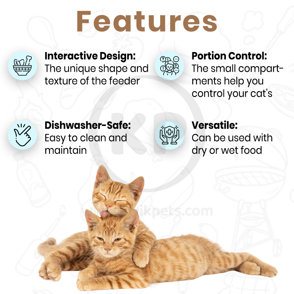 Doc & Phoebe's Indoor Hunting Interactive Cat Feeder Toy Blue & Gray 3 Count