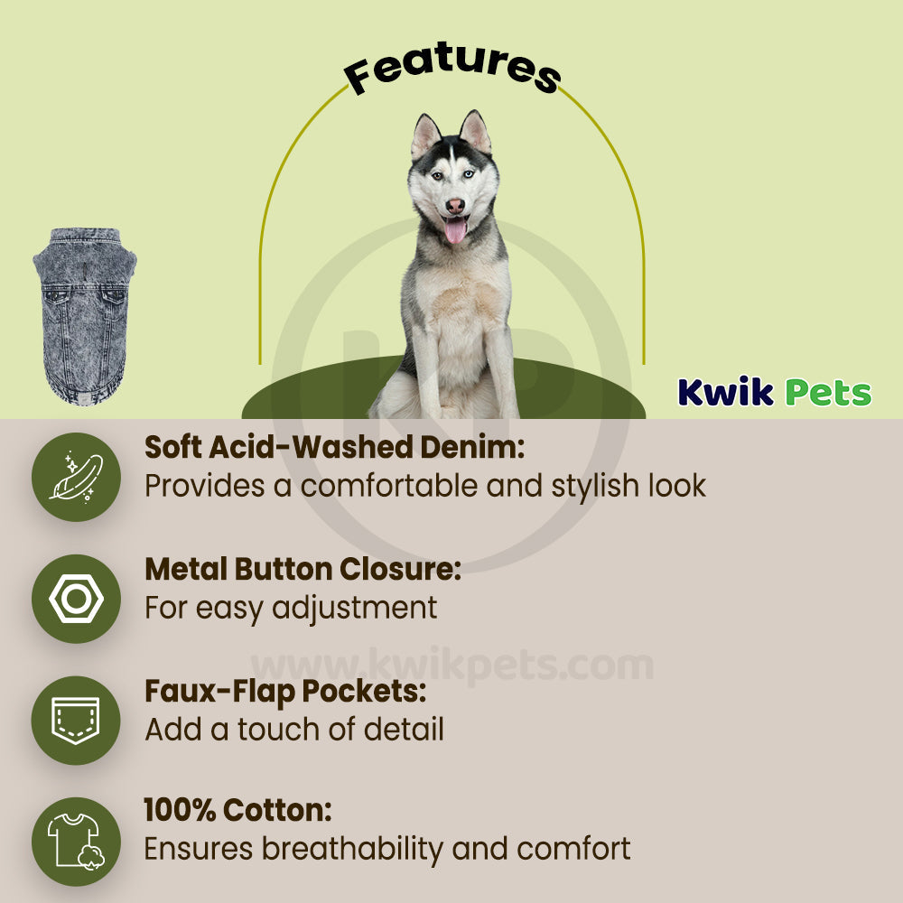 Canada Pooch Dog Denim Vest Blue 16
