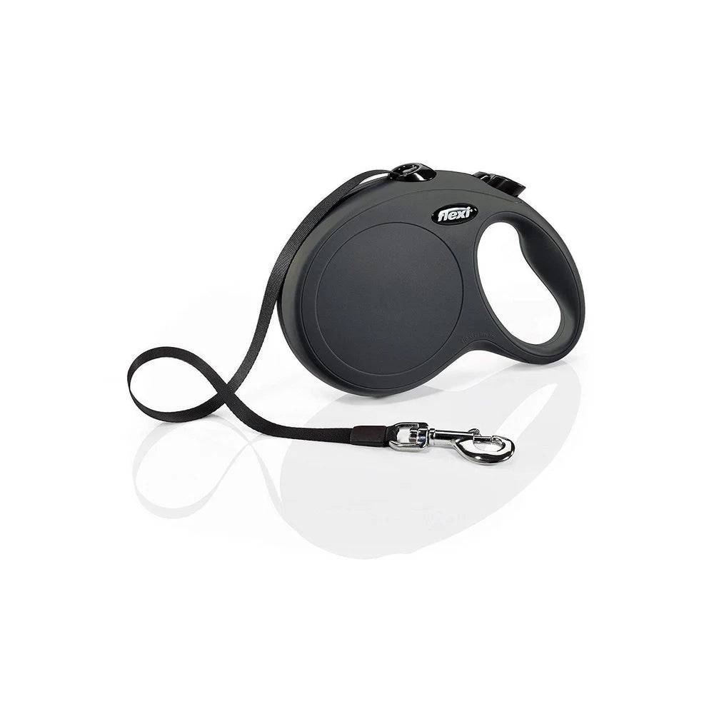 Flexi Classic Nylon Cord Dog Leash Black Large 16-ft Up To 132-lb