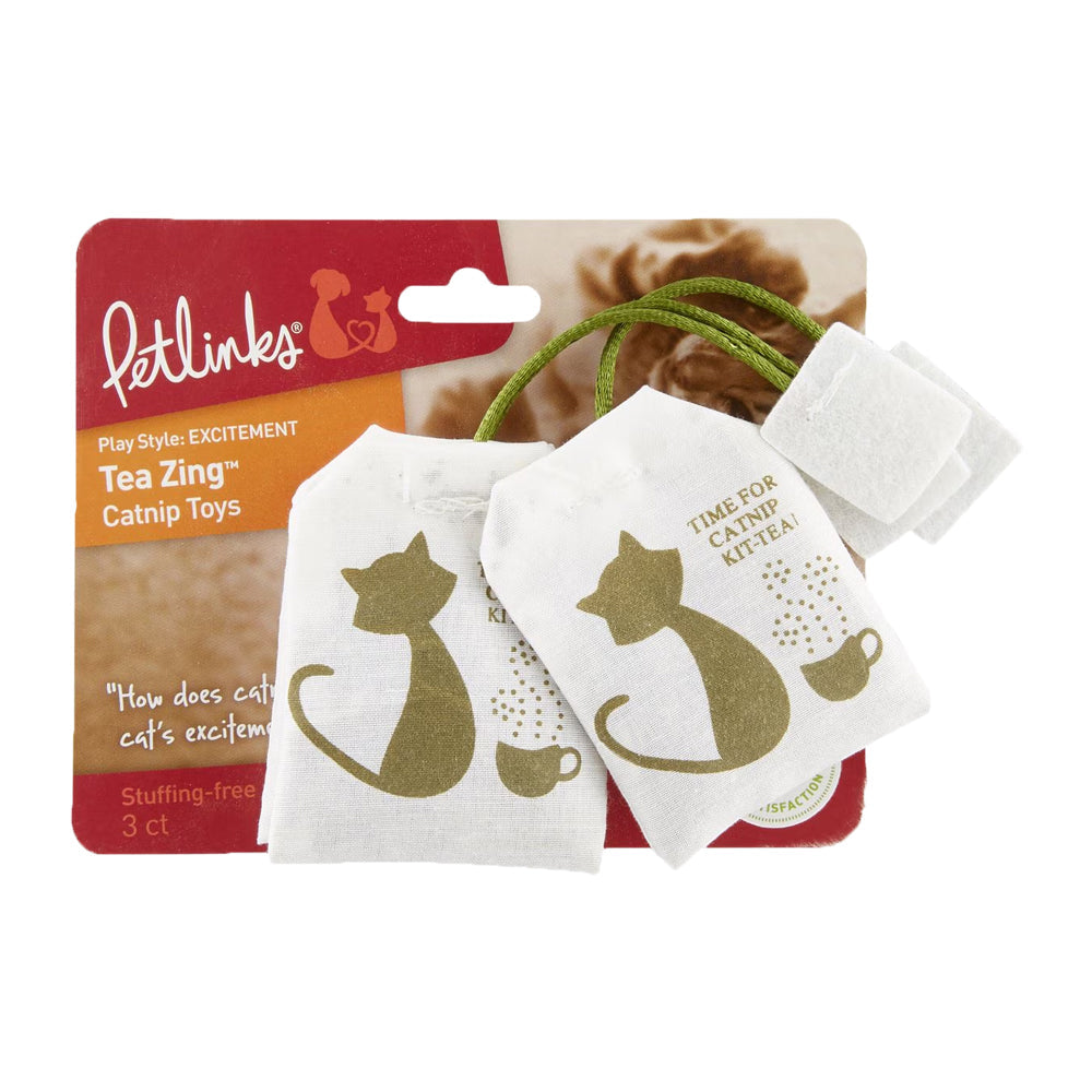 Petlinks Tea Zing 100% Catnip Cat Toy Assorted 3 Count