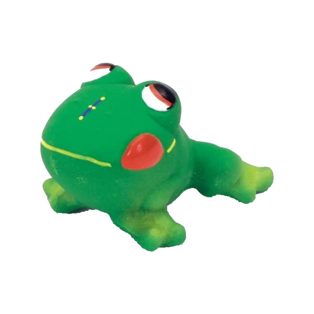 Coastal Rascals Latex Dog Toy Frog Green 3-in