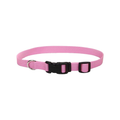 Coastal Adjustable Nylon Dog Collar with Plastic Buckle Bright Pink 5/8 in X 10-14 in
