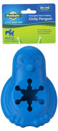 Busy Buddy Chilly Penguin Freezable Treat Holding Dog Toy Blue Medium/Large
