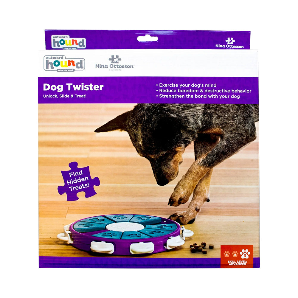 Nina Ottosson Twister Interactive Dog Toy Purple Large 13.25-in