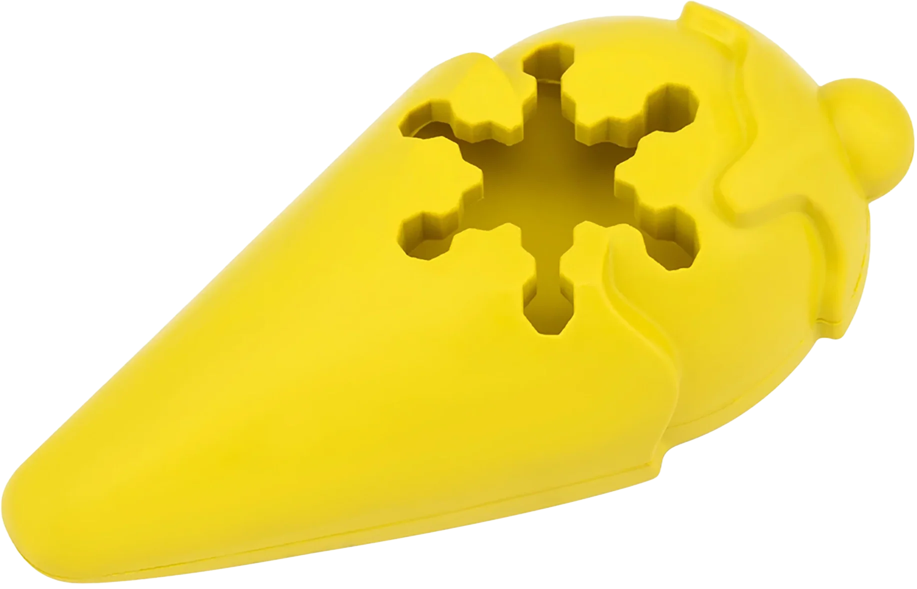 Busy Buddy Frosty Cone Freezable Treat Holding Dog Toy Yellow Medium/Large
