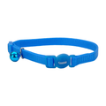 Coastal Safe Cat Adjustable Snag-Proof Nylon Breakaway Collar Blue Lagoon 3/8 in X 8-12 in