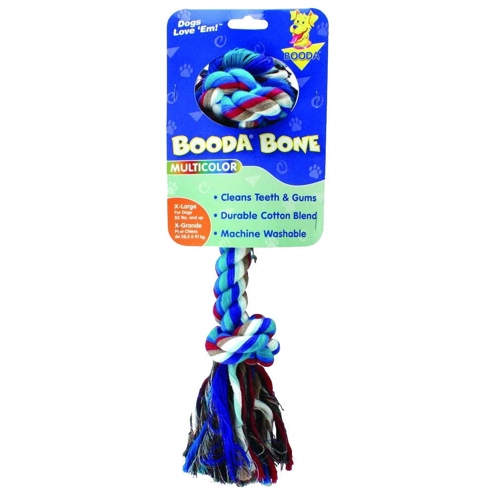Booda 2-Knot Rope Bone Dog Toy Multicolor XL