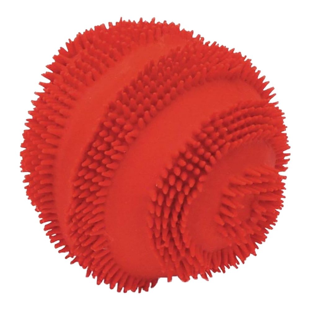 Coastal Rascals Latex Spiny Ball Dog Toy Red 2.5-in