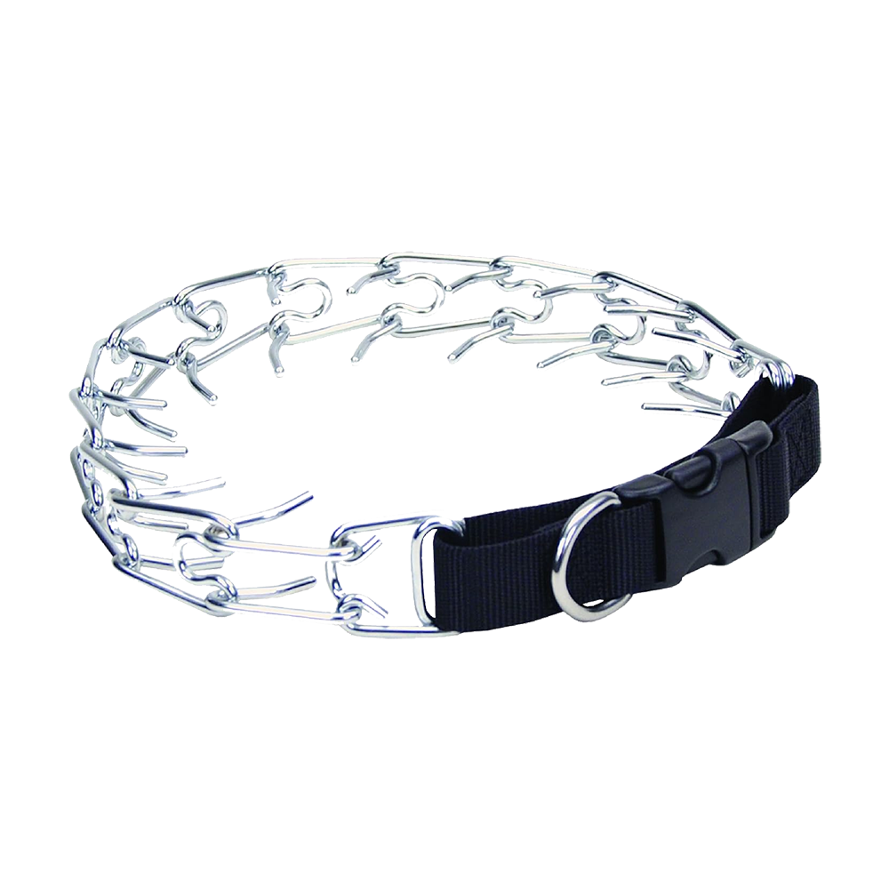 Coastal Titan Easy-On Prong Dog Training Collar with Buckle Black 3 mm x 18 in