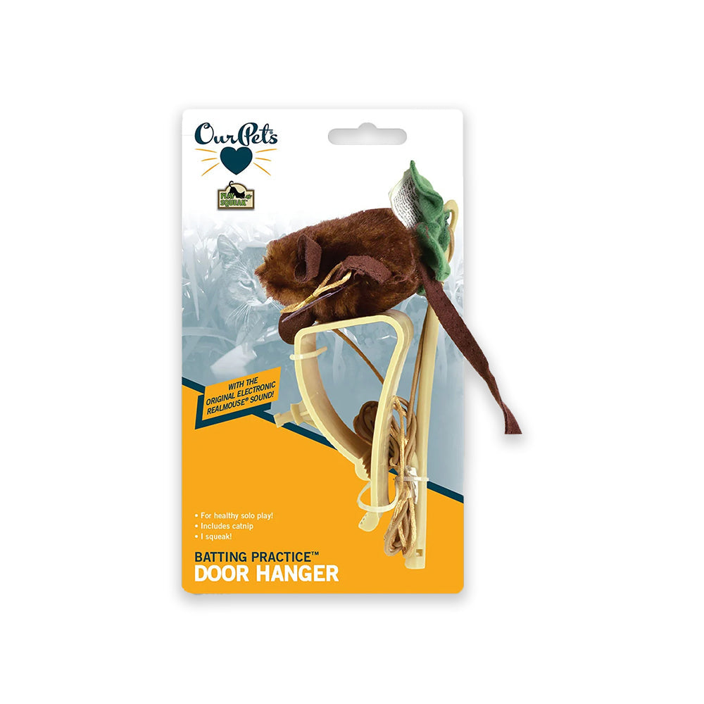OurPets Door Hanger Batting Practice Catnip Toy Brown One Size