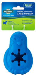 Busy Buddy Chilly Penguin Freezable Treat Holding Dog Toy Blue Small