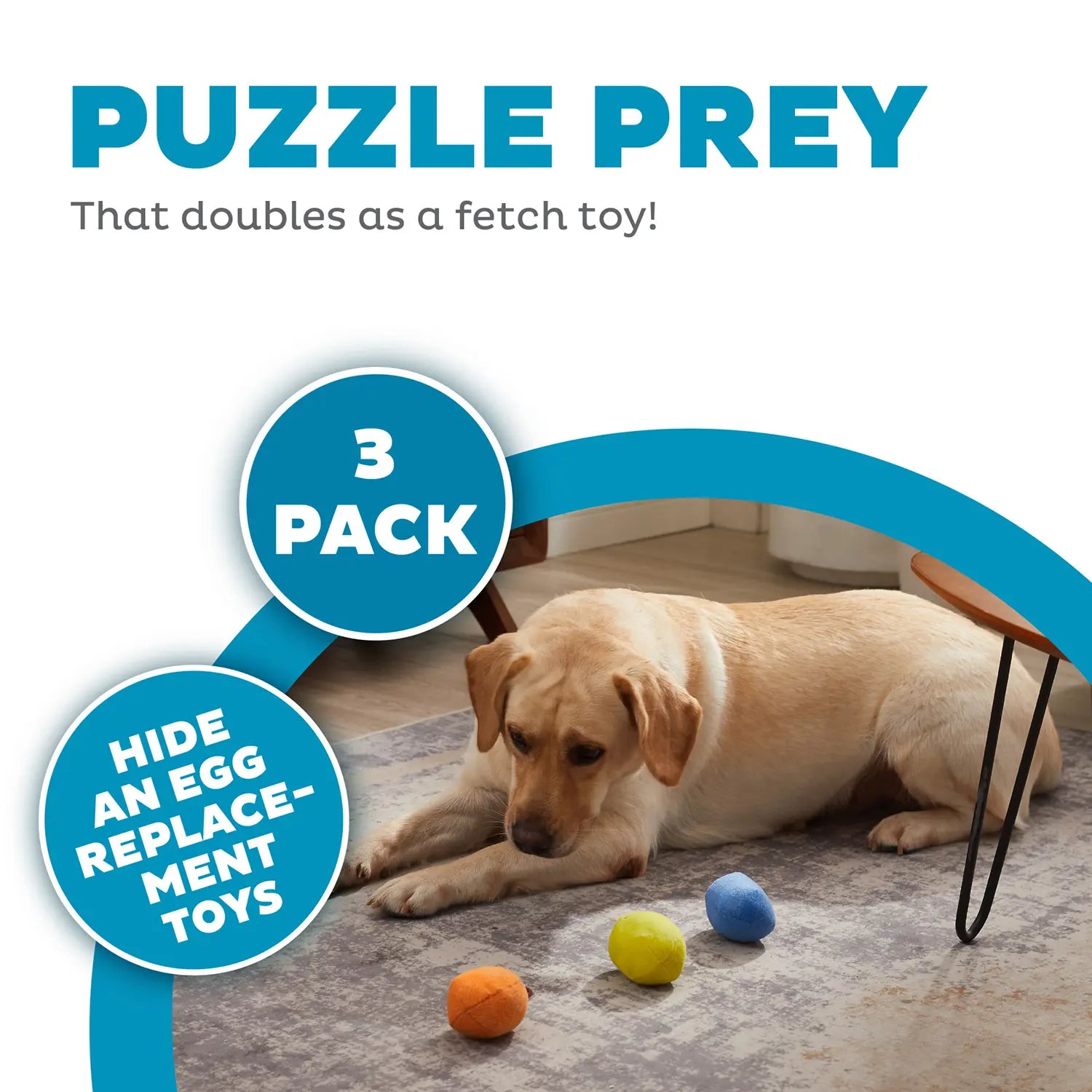 Outward Hound Squeakin' Eggs Plush Replacement Dog Toys 3 Count