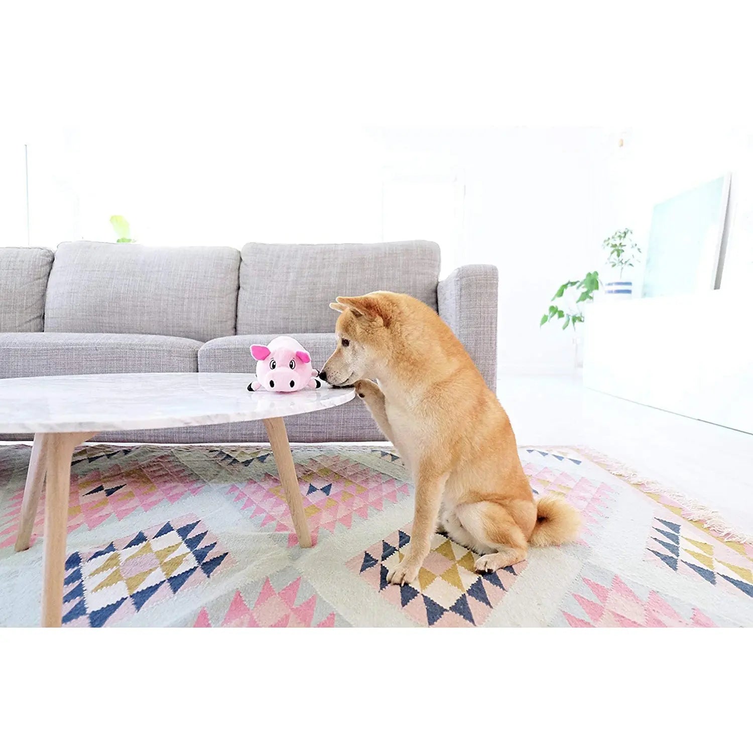 Outward Hound Fattiez Sheep Plush Dog Toy White Medium