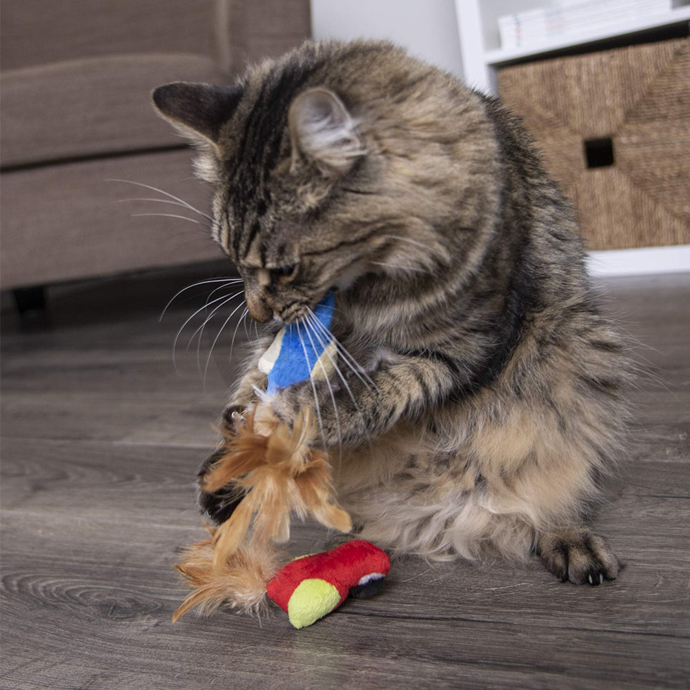 Petlinks Parrot Tweet Electronic Sound Catnip Cat Toy Assorted