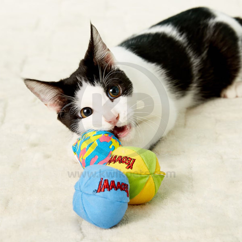 Yeowww! My Cats Balls Catnip Toy Multicolor 3 Count 2-in