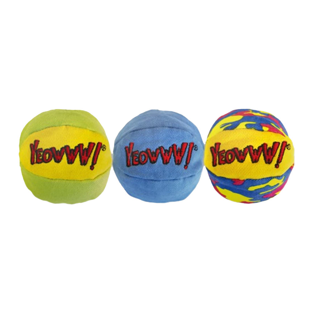 Yeowww! My Cats Balls Catnip Toy Multicolor 3 Count 2-in