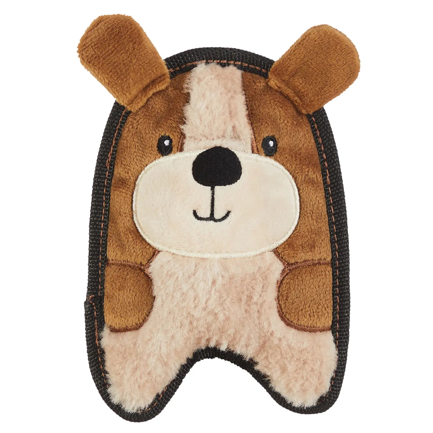 Outward Hound Durablez Puppy Squeaky Plush Dog Toy Brown Extra Small