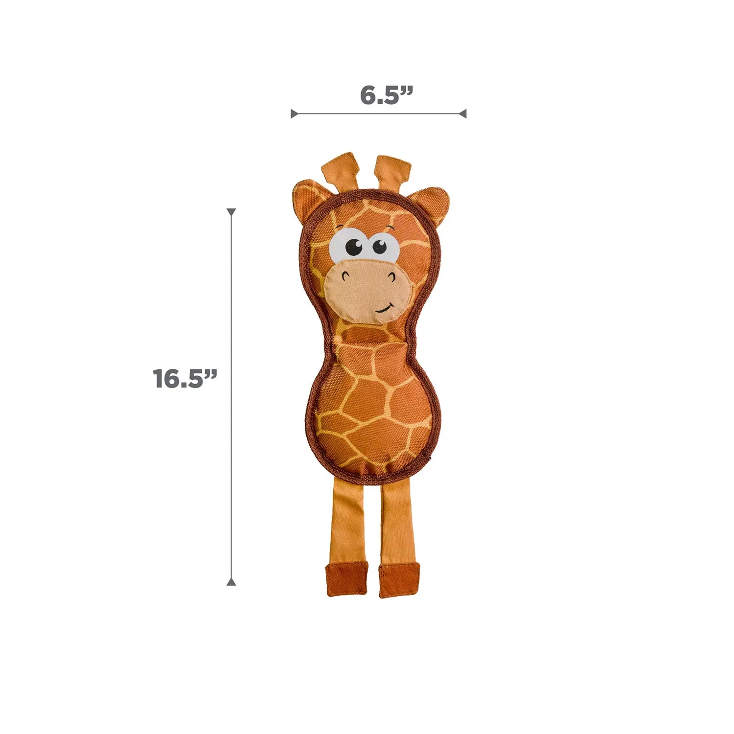 Outward Hound Fire Biterz Giraffe Firehose Plush Dog Toy Brown Medium