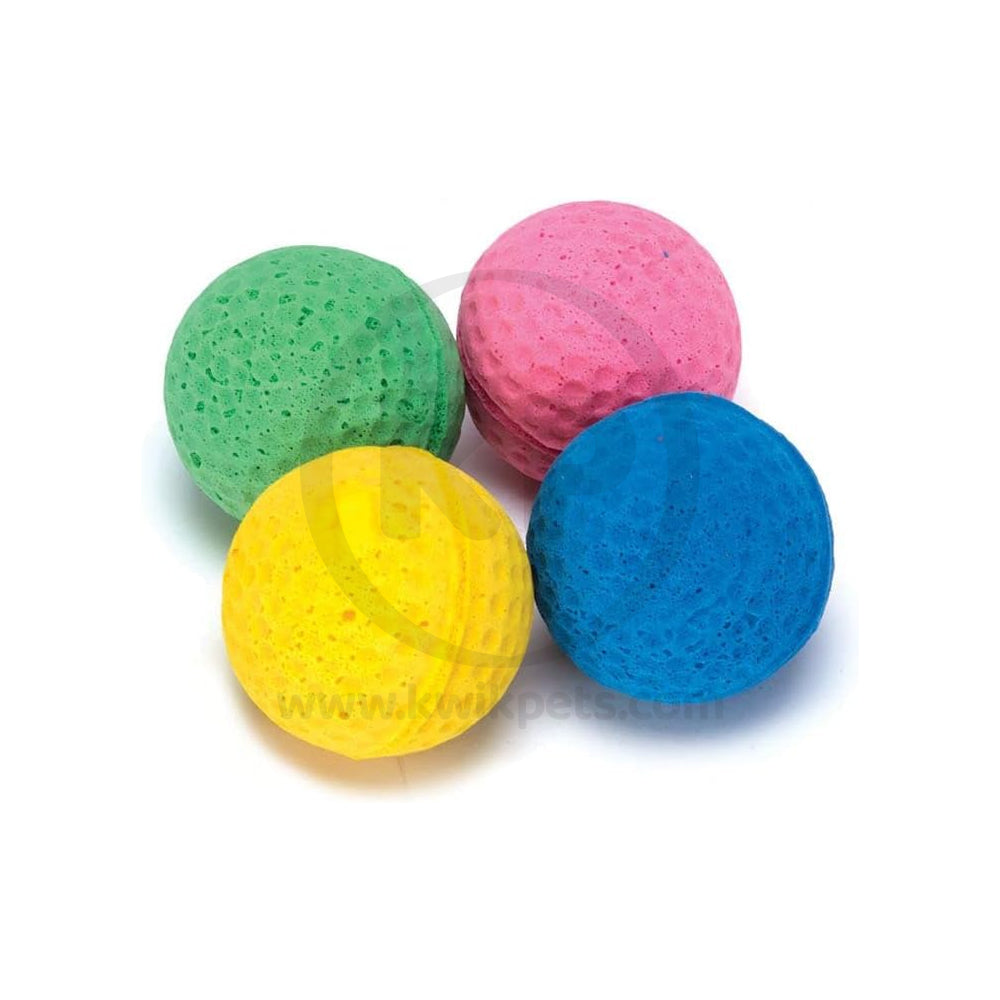 Scruffys Multicolor Sponge Balls Cat Toy Large 4 Count