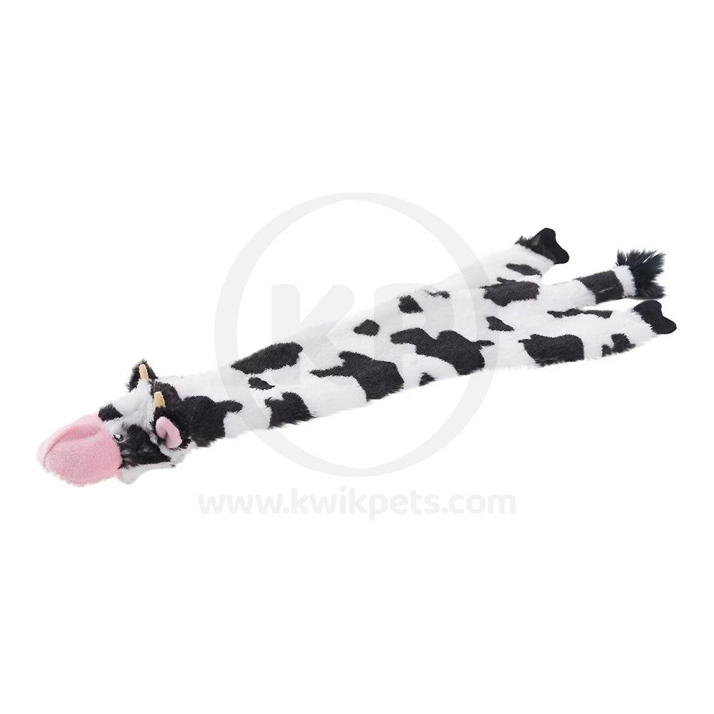 Skinneeez Crinkler Dog Toy Cow 14-in