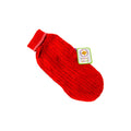 Fashion Pet Classic Cable Dog Sweater Red In XXX-Small