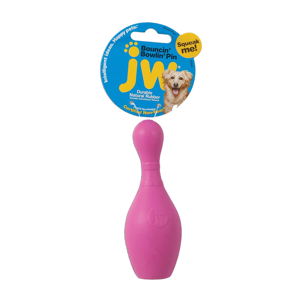 JW Pet Bouncin' Bowlin Pin Dog Toy Assorted Small