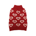 Fashion Pet Allover Hearts Dog Sweater Red Small
