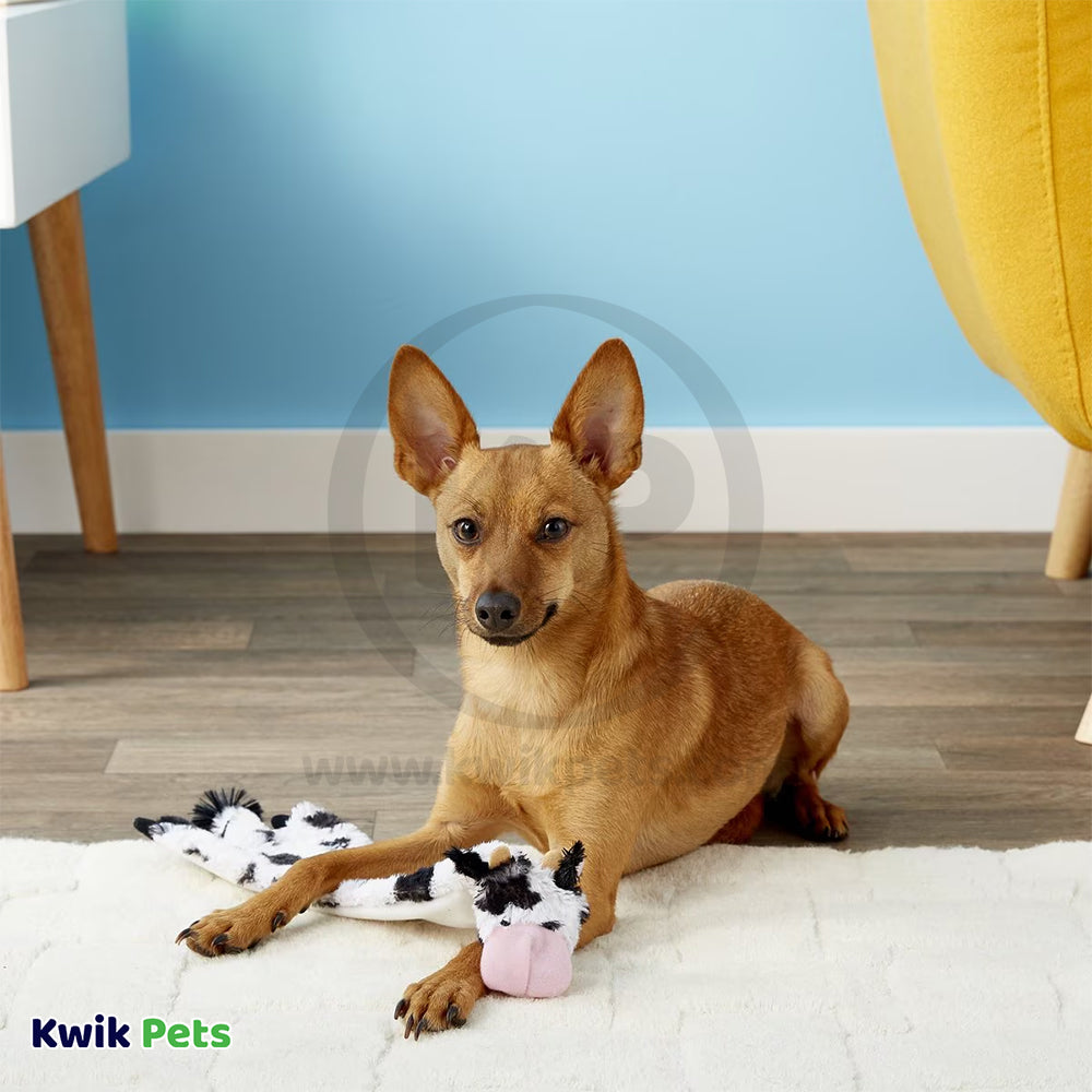 Skinneeez Crinkler Dog Toy Cow 14-in