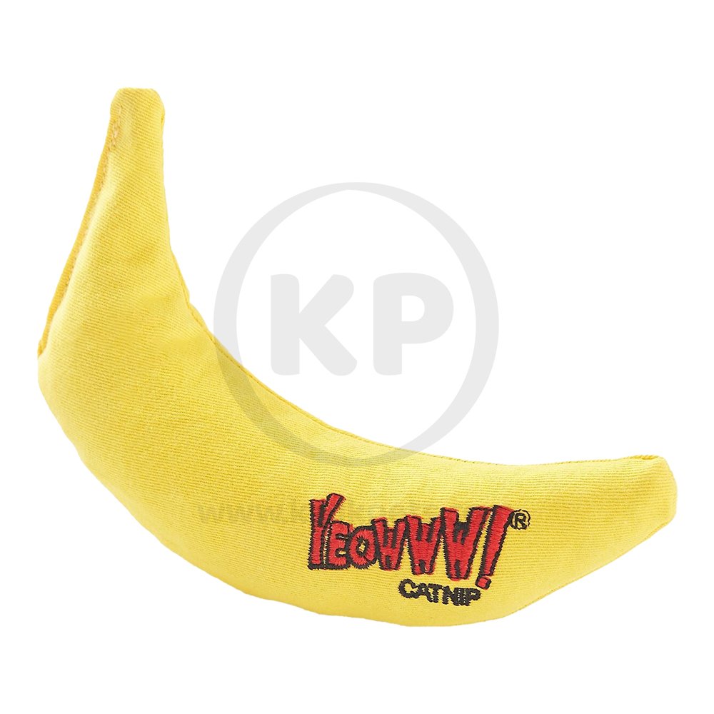 Yeowww! Chi-CAT-a Banana Catnip Cat Toy Yellow 7-in