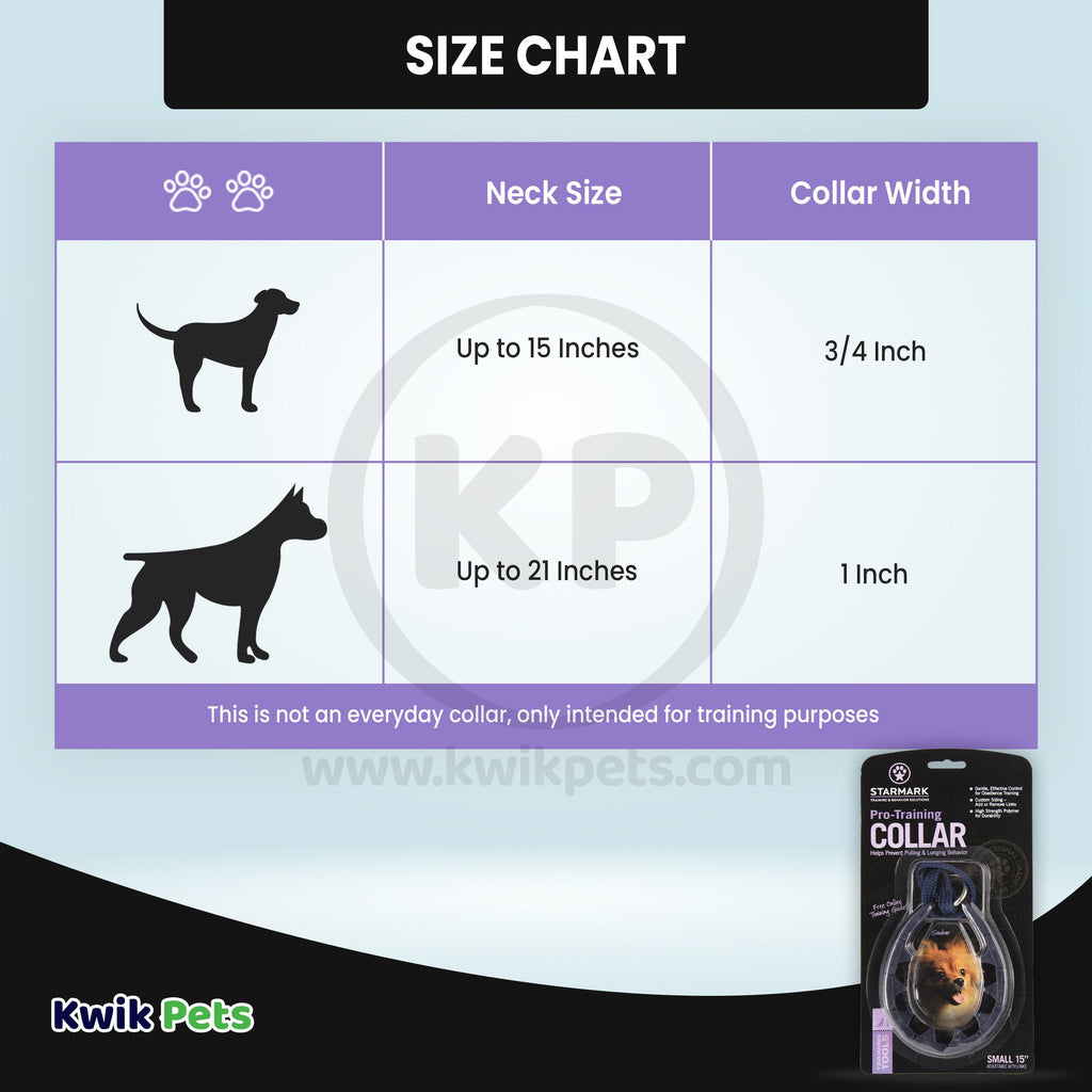 Starmark Pro-Training Dog Collar Black 15-in Small