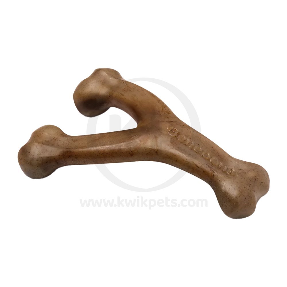 Benebone Wishbone Dog Chew Toy Bacon Medium
