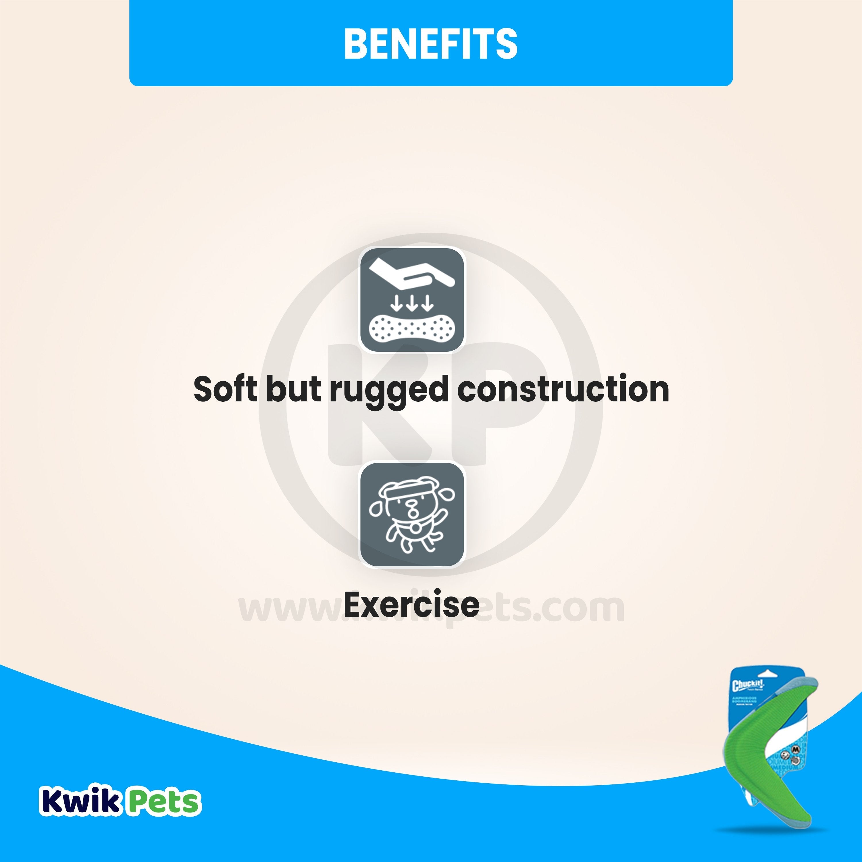 Chuckit! Amphibious Dog Toy Boomerang Assorted Medium