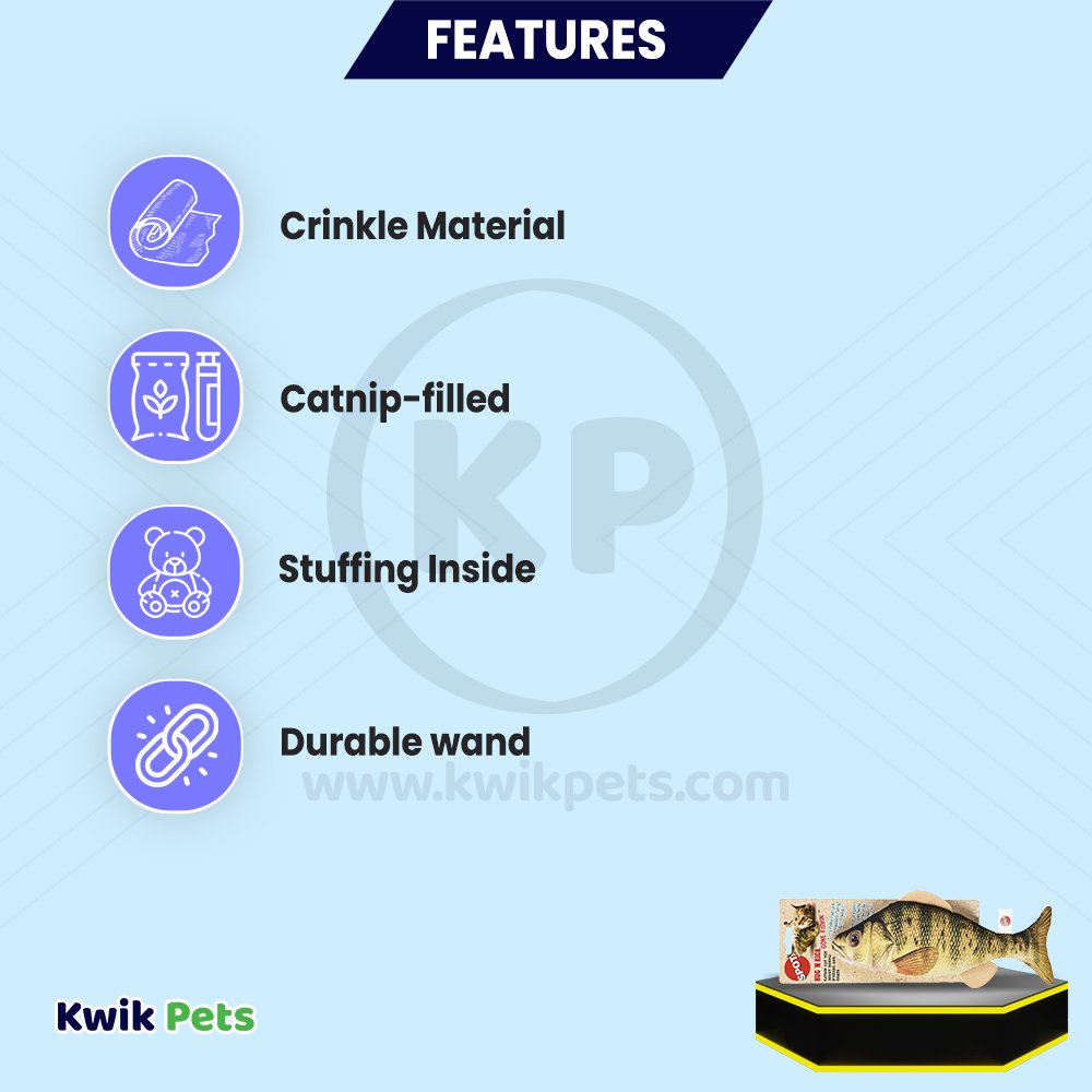 Spot Gone Fishin' Teaser Wand Cat Toy with Catnip Assorted