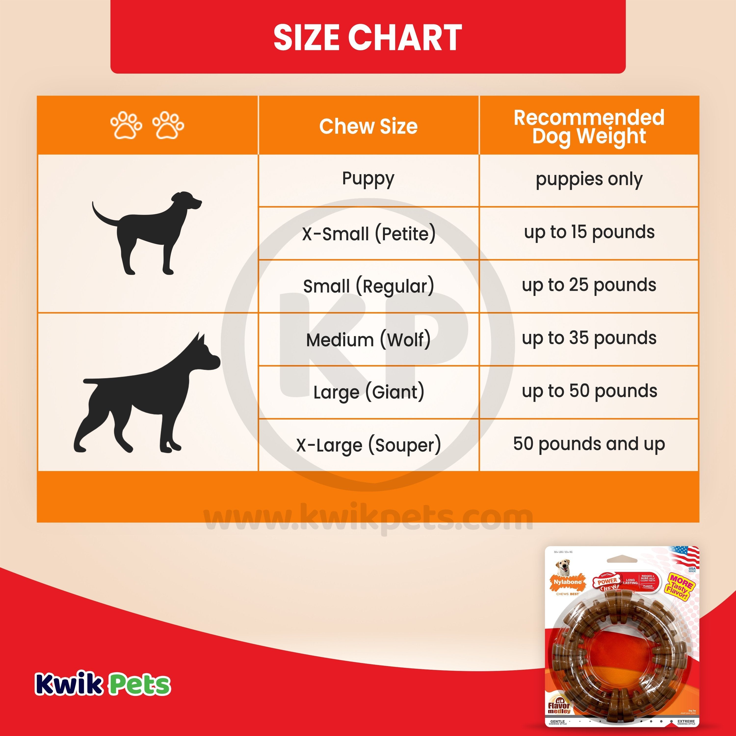 Nylabone Power Chew Textured Ring Dog Toy Medley Flavor XL/Souper - 50+ lbs