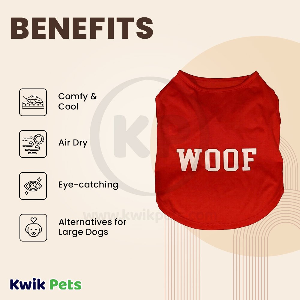 Fashion Pet Cosmo Woof Tee Red Large