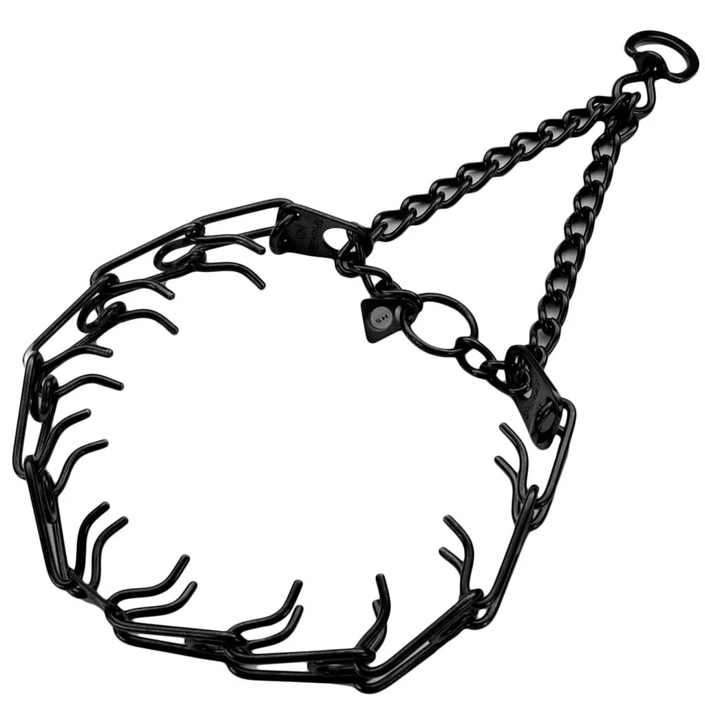 Herm Sprenger Ultra-Plus Black Stainless Dog Prong Training Collar 18-in Neck 3.25-mm Wide