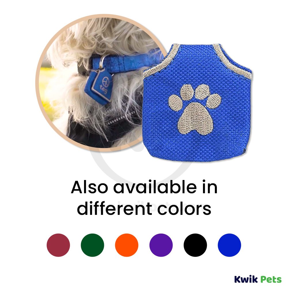 Woof Hoof Dog Tag Silencer Blue