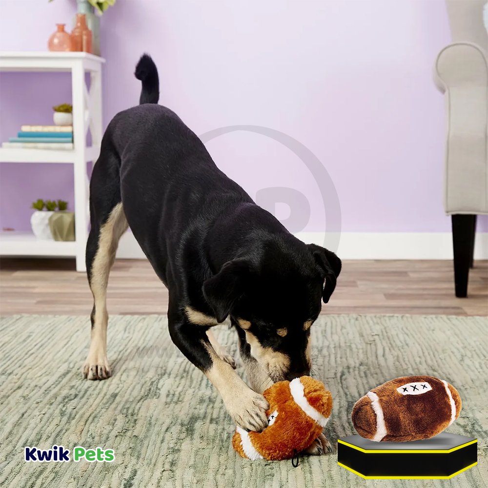 Ethical Pet Plush Dog Toy Football 4.5-in