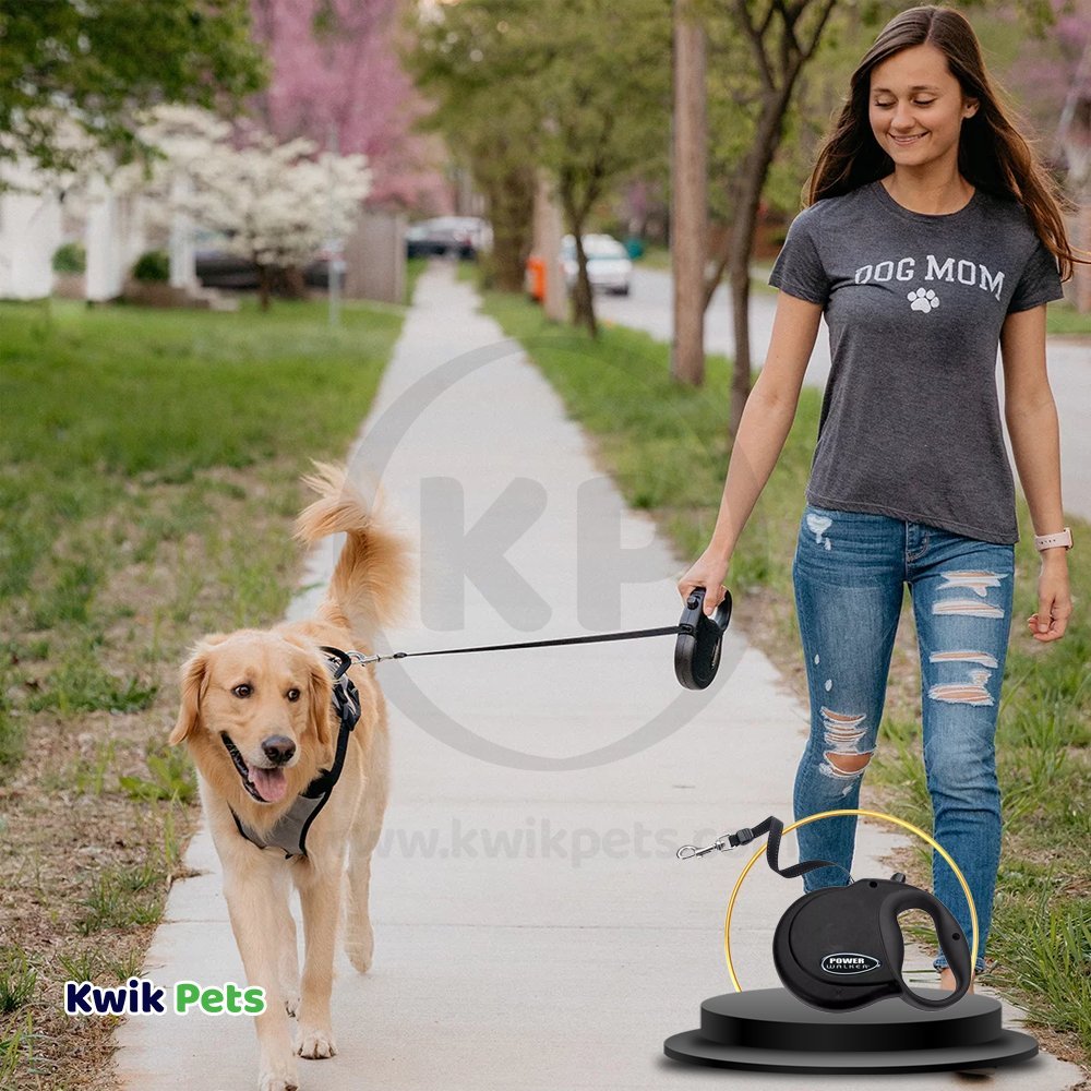 Coastal Retractable Dog Leash Black Medium 16 ft