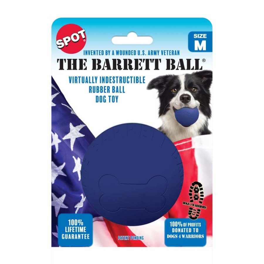 Spot The Barrett Ball Dog Toy Blue Medium 4-in