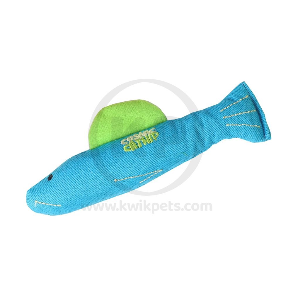 OurPets 100% Catnip Filled Fish 'Annette' Cat Toy Blue