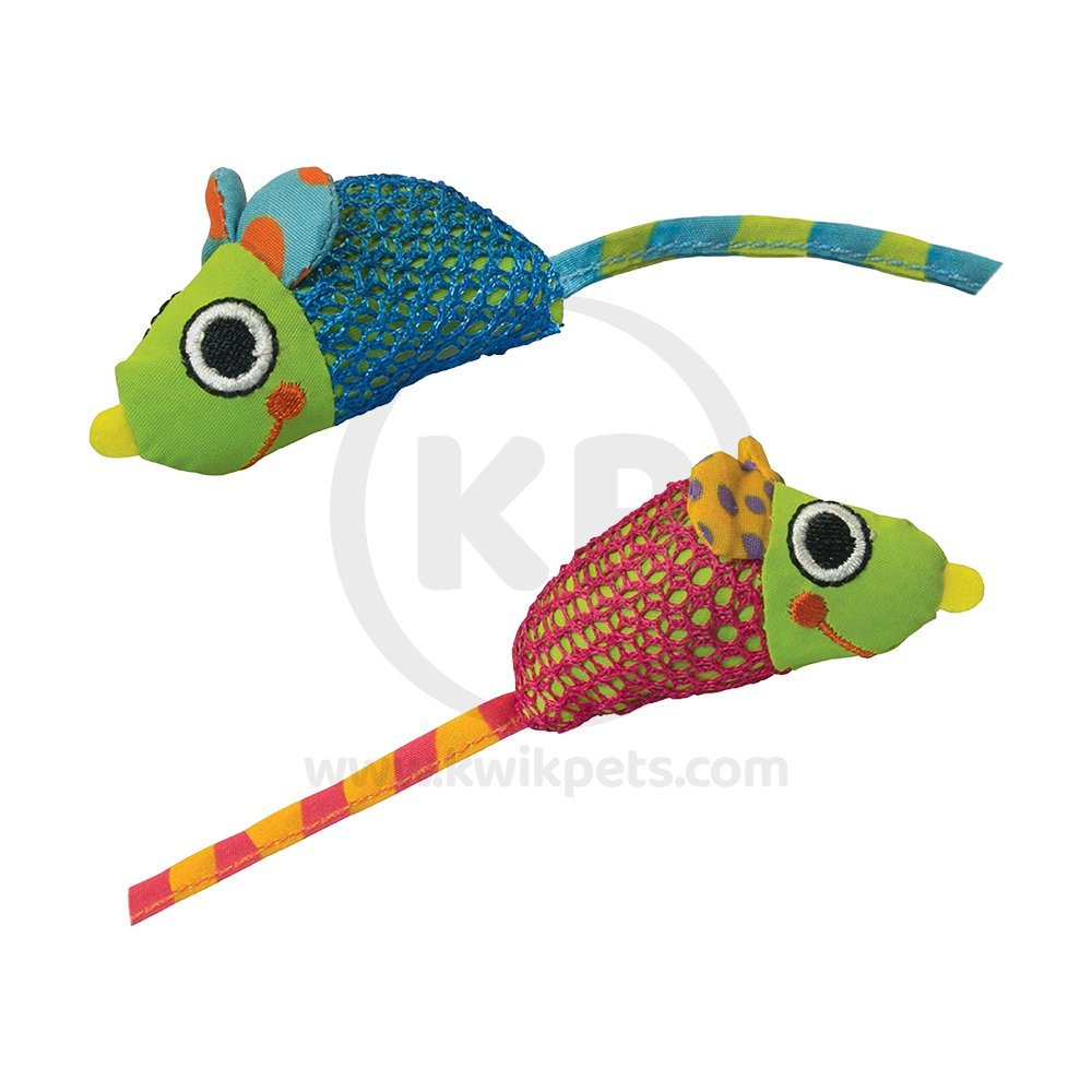 Petstages Dental Health Catnip Chew Mice Cat Toy Multicolor One Size 2 Count