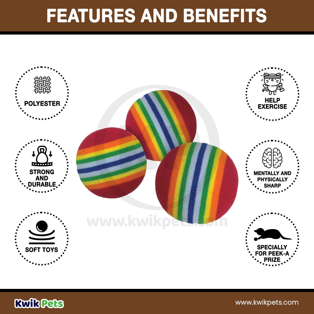 Pioneer Pet SmartCat Peek & Play Toy Box Replacement Balls 3 Count